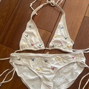 Y2K white bathing suit